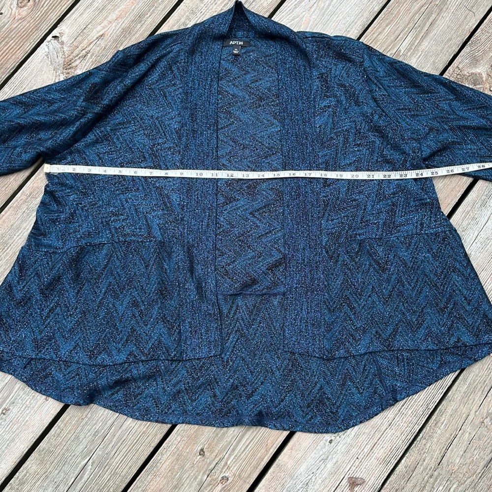 Apt. 9 Sparkly Open Swing Sweater Jacket Xl - image 5